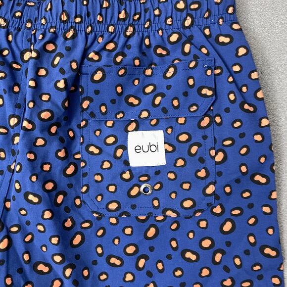 EUBI Swim Trunks Mens Medium Multi Multi Leopard Elastic Animal Print Magical - Picture 8 of 10